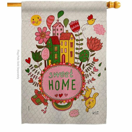 PATIO TRASERO 28 x 40 in. Our Sweet Home Life Double-Sided Vertical House Flags - Decoration Banner Garden PA3907263